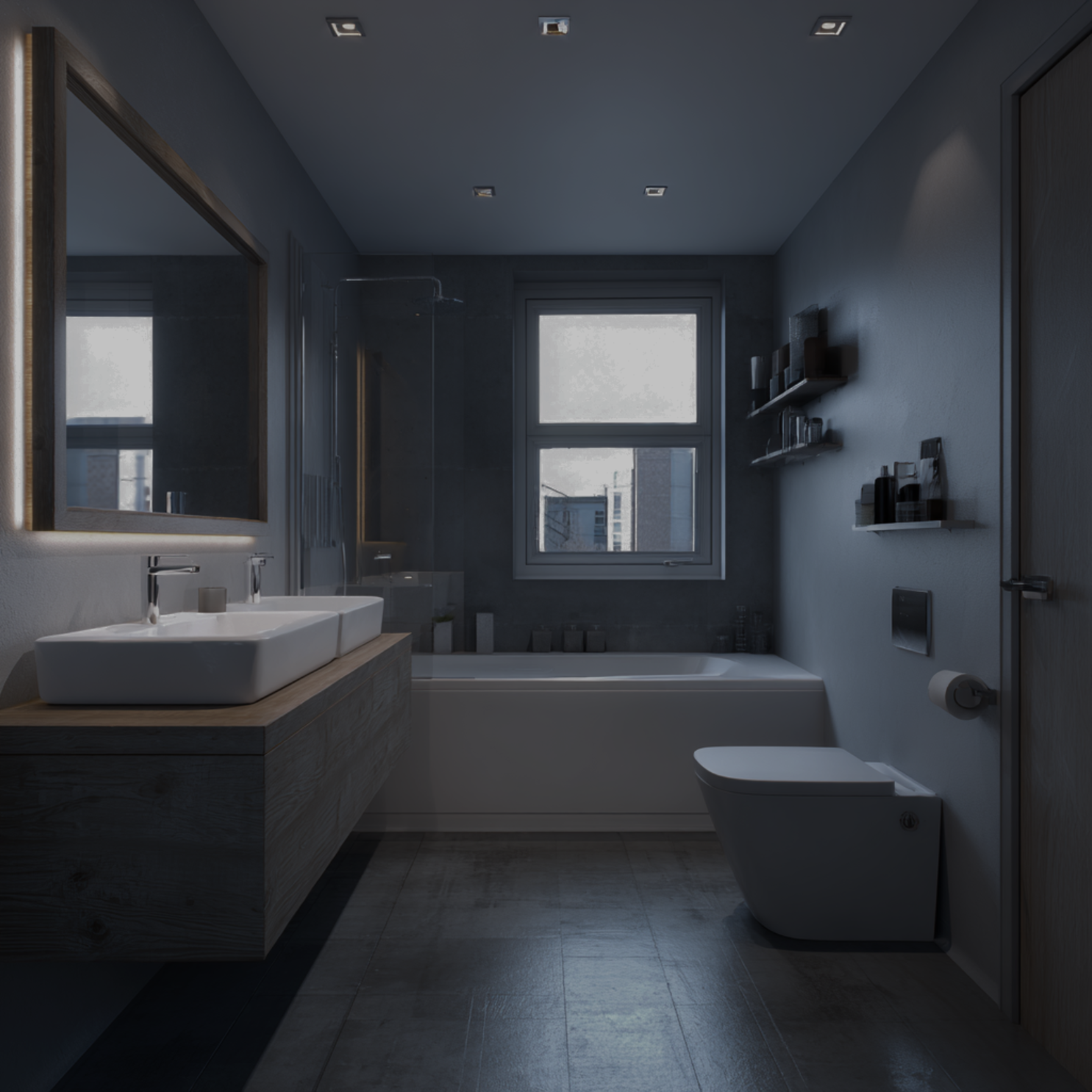 Modern bathroom resurfaced