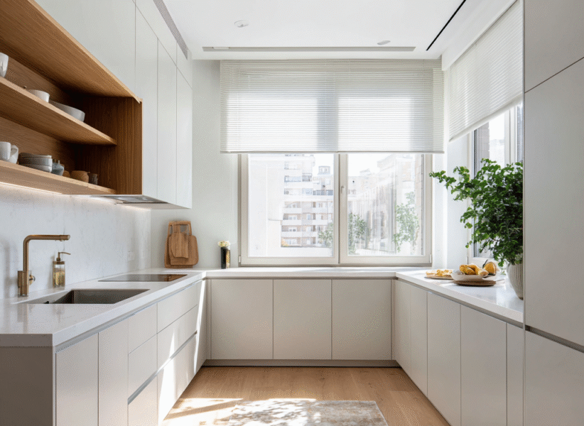 Modern kitchen with new counter tops.